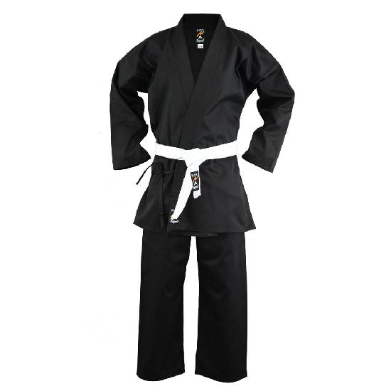 Karate Uniform Black:  Childrens P/C - 7OZ