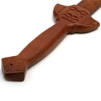 Wooden Tai Chi Sword One Piece  Lion Head - 38"