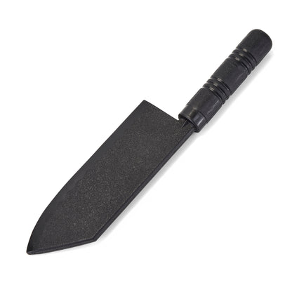 Black TPR Rubber Kitchen Meat Cleaver Knife V2 - 12.6"