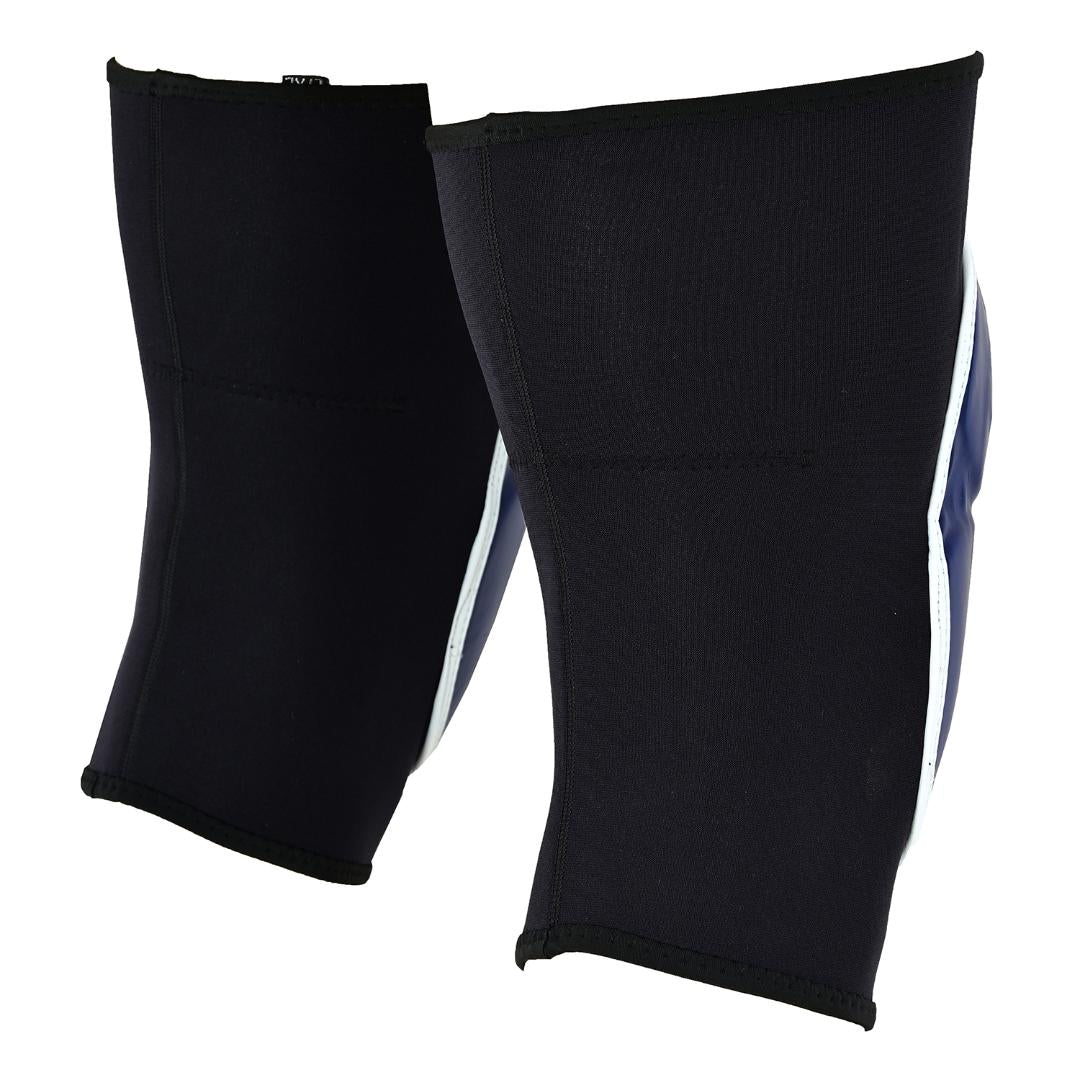 واقيات ركبة للتدريب على فنون القتال المختلطة/الملاكمة التايلاندية - أسود/أزرق