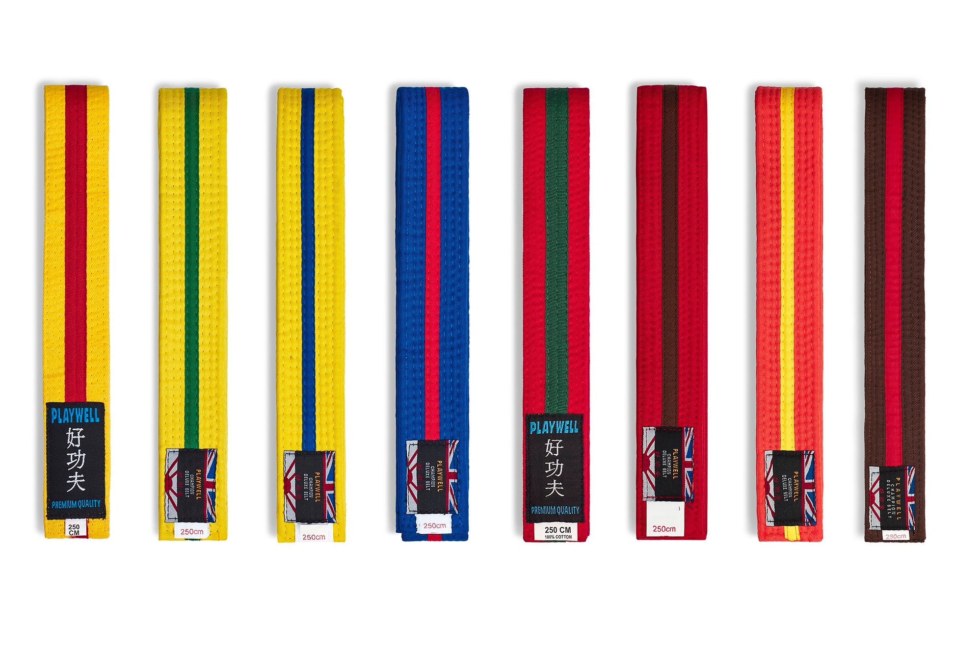 Belts: Coloured striped belts