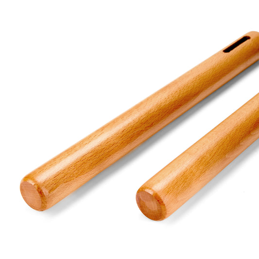 Nunchaku Round Red Oak With Cord  - C109