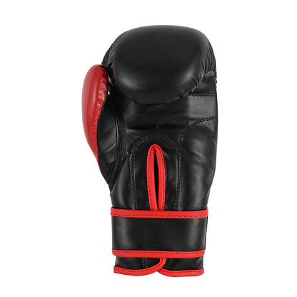 PMA Childrens Elite Vinyl Boxing Gloves Black/Red  - NEW 2026