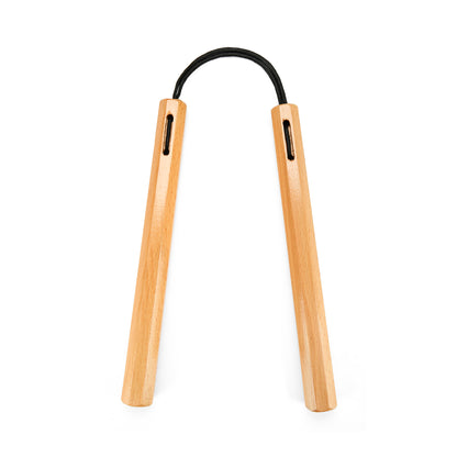 NR-036: Nunchaku Octangonal with Cord: Red Oak