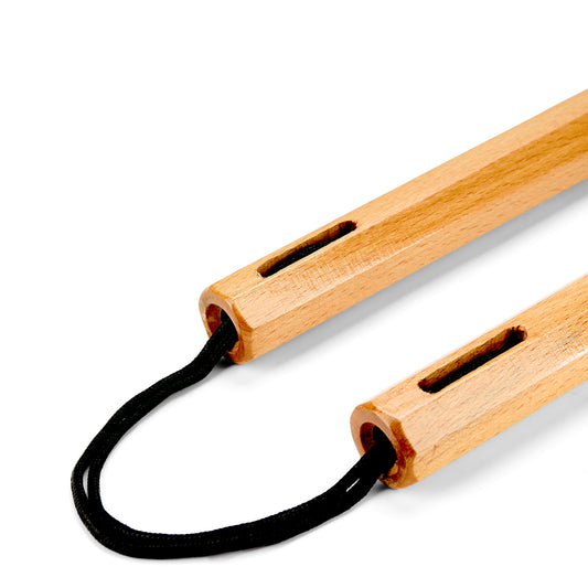 NR-059: Nunchaku 14 inch rRed Wood With Cord - PRE ORDER