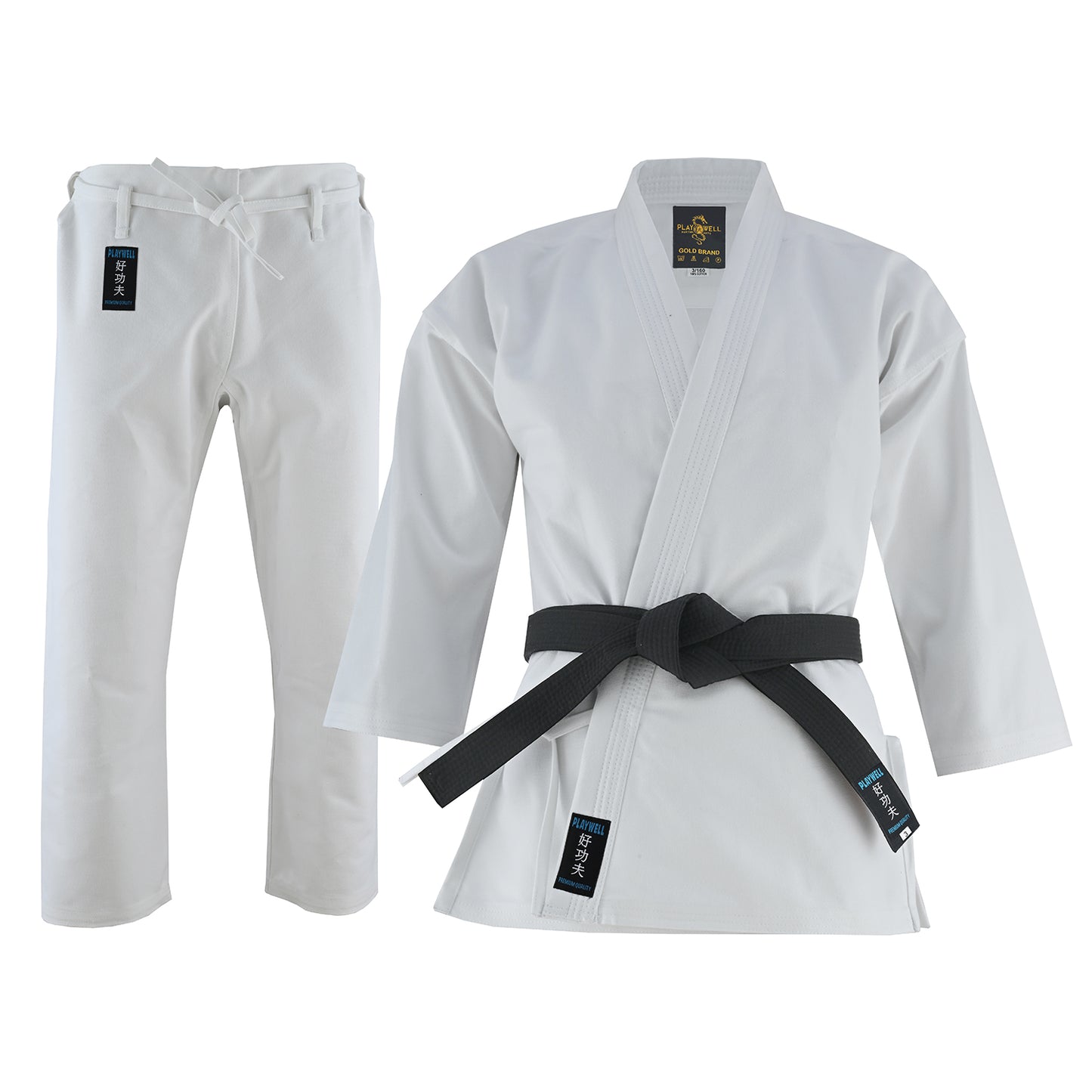 Karate 16oz Gold Brand Heavyweight Suit - White