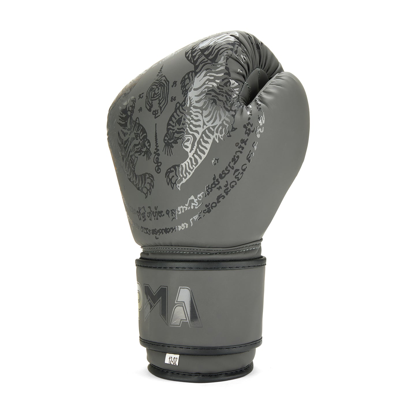 Playwell Matte "Twin Tiger" Boxing Gloves - Grey