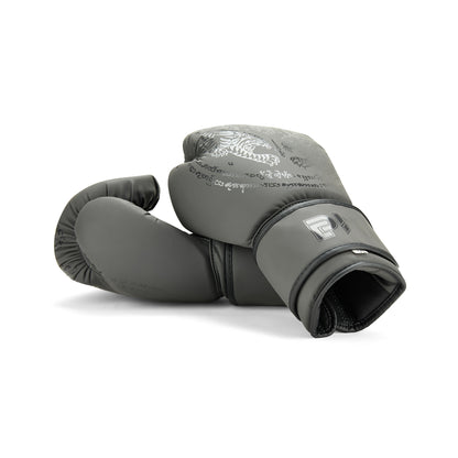Playwell Matte "Twin Tiger" Boxing Gloves - Grey