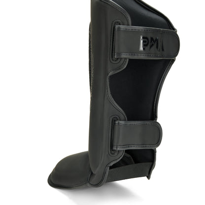 Childrens Muay Thai Twin Tiger Shin Instep Guards - Black