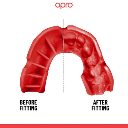 Opro UFC Adults Silver Self Fit Mouth Guard - Black