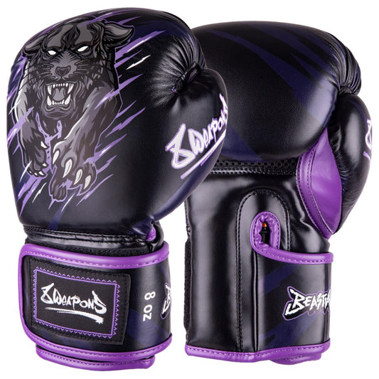 8 Weapons Kids Muay Thai Boxing Gloves  - Bestial Panther