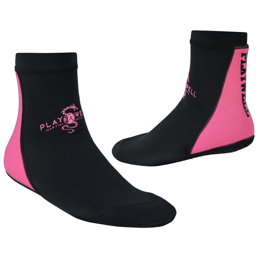 Martial Arts School Tatami Mat Training Socks - Black/Pink