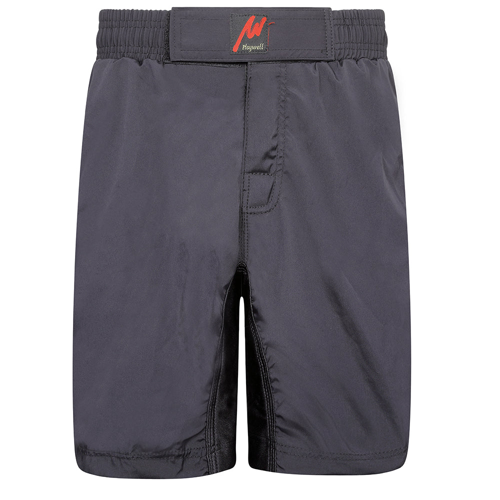 Playwell Childrens Pro MMA Plain Black Training Shorts