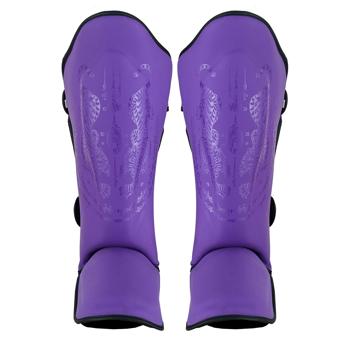 PMA Twin Tigers Muay Thai Boxing Gloves & Shin Pads Set - Purple