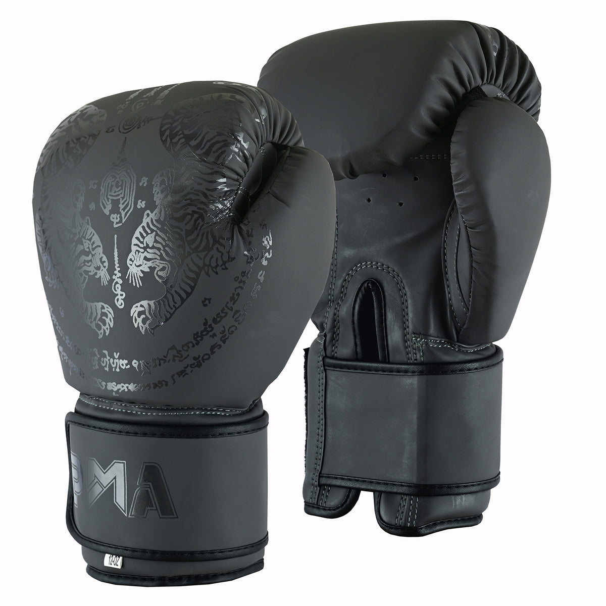 PMA Twin Tigers Muay Thai Boxing Gloves & Shin Pads Set - Grey