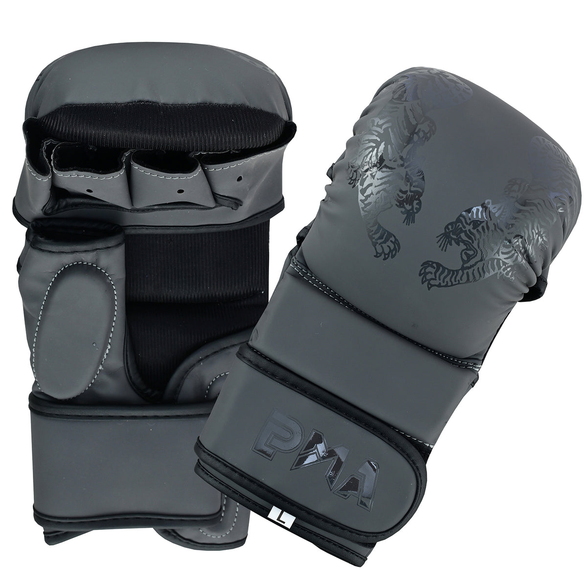 PMA Twin Tigers MMA Sparring Gloves & Shin Pads Set - Grey