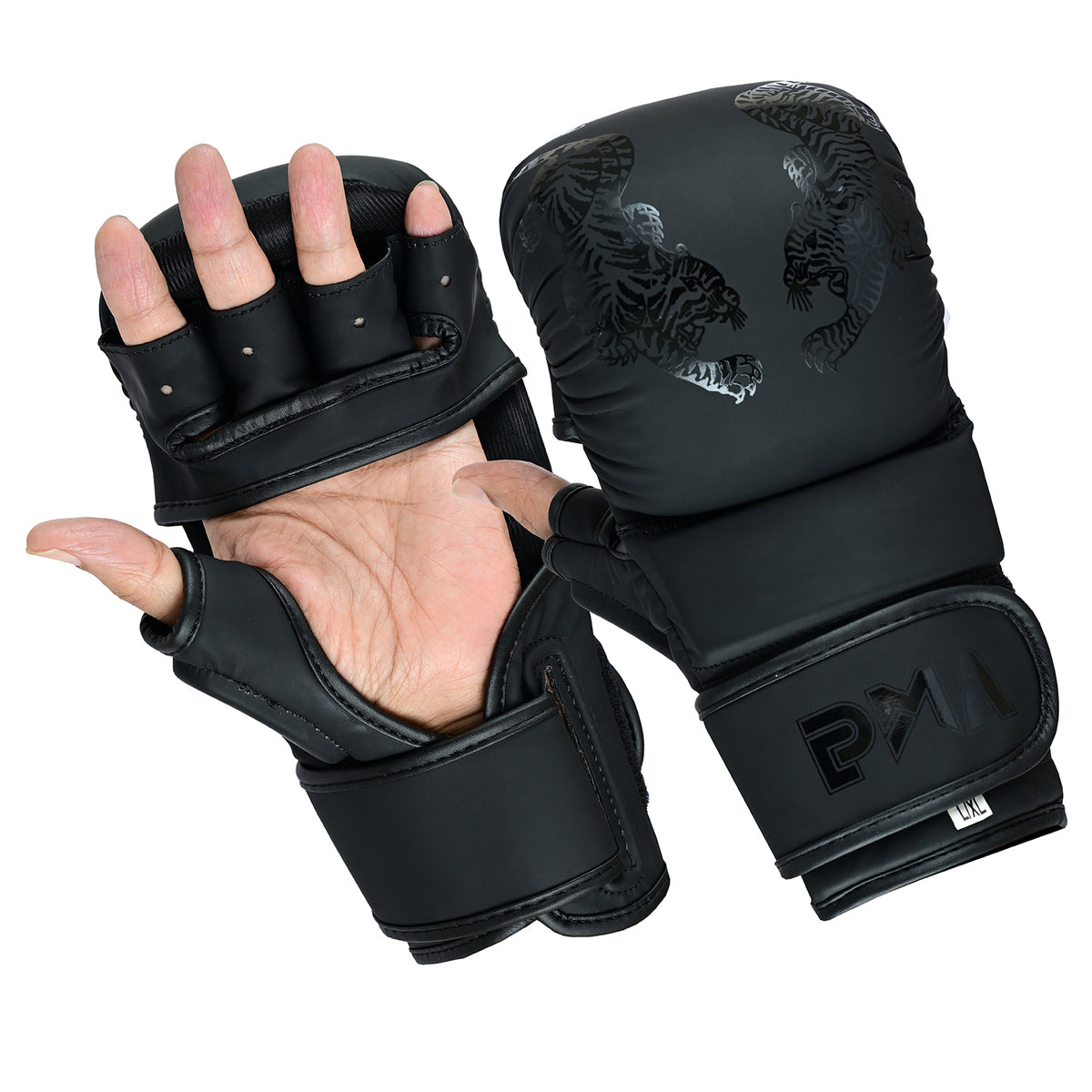 Twin Tigers MMA Sparring Headguard, Gloves & Shin Pads - Black