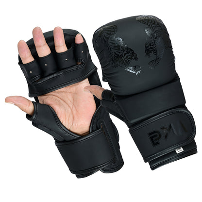 Twin Tigers MMA Sparring Headguard, Gloves & Shin Pads - Black