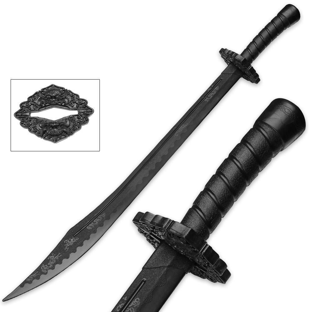 Black Polypropylene Kung Fu BroadSword - 37"