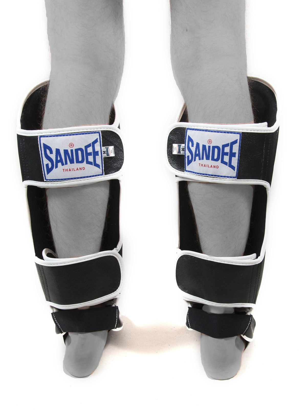 Sandee Authentic Leather Shin Guards - Black