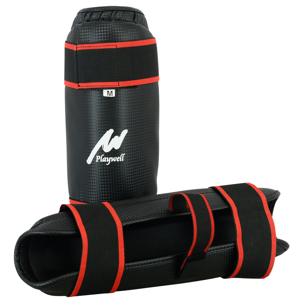 SemI Contact Kick Boxing Shin-Instep Guard - Black  - NEW