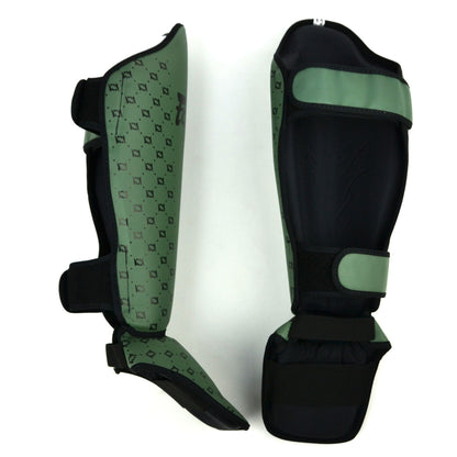 Fairtex SP5 Muay Thai Shin Pads - Olive Green