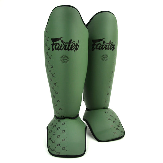 Fairtex SP5 Muay Thai Shin Pads - Olive Green