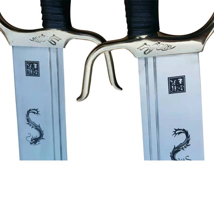 Masters Hand Forged Deluxe Dragon Straight  Wing Chun Knives