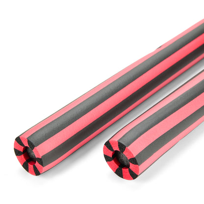 NR-003: Foam Nunchaku with Cord Black/ Red stripes