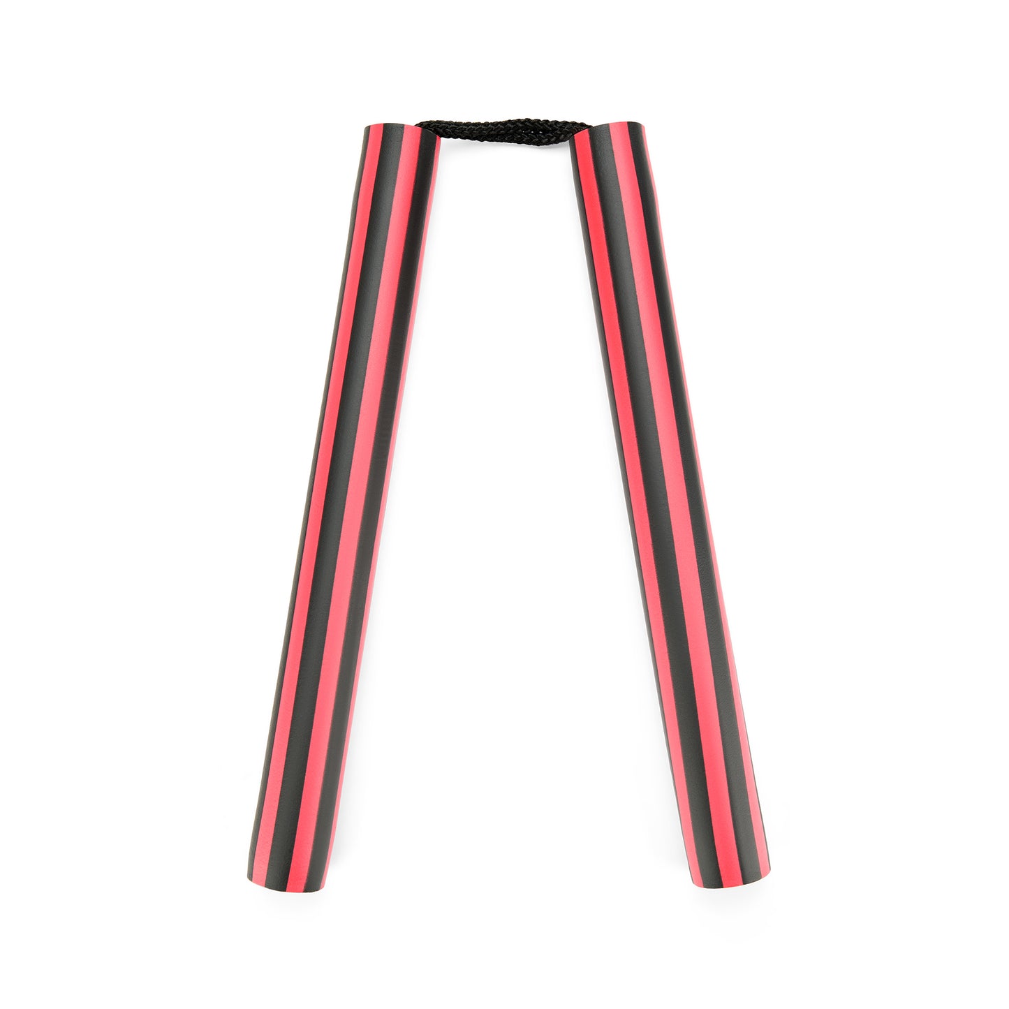 NR-003: Foam Nunchaku with Cord Black/ Red stripes