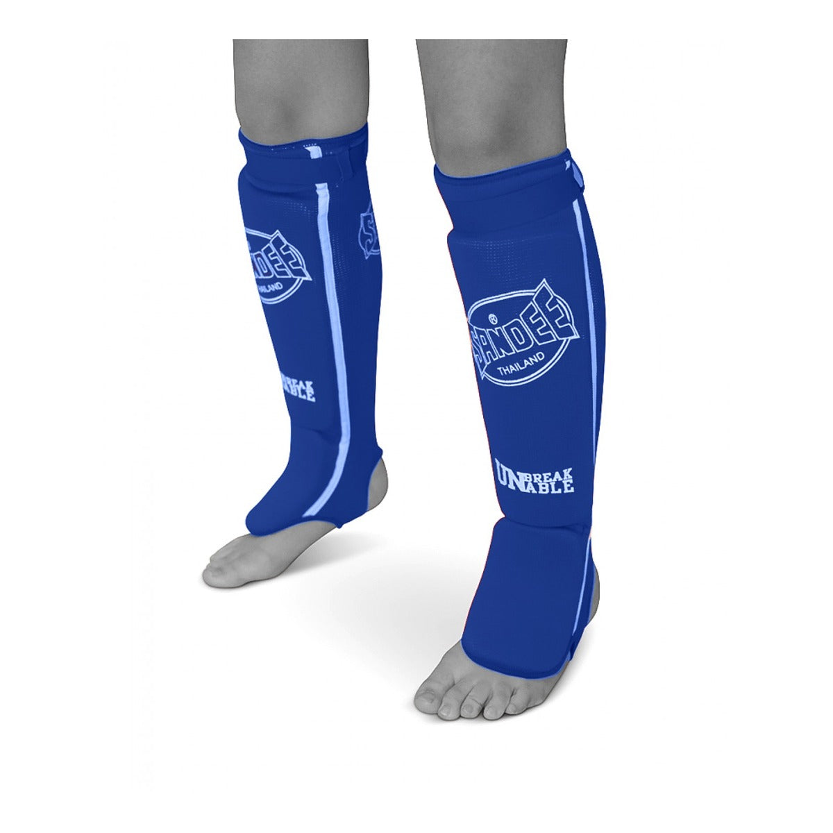 Sandee Competition Muay Thai Cotton Shin Pads - Blue