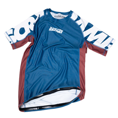 Scramble Baka Short Sleeve Rash Guard - Blue