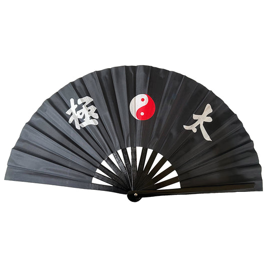 Tai Chi "Yin Yang" Bamboo Fans - Black  - PRE ORDER