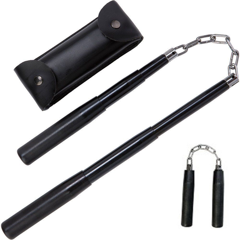 Telescopic Nunchuck Chuck 14 inch Steel - Black - PRE ORDER