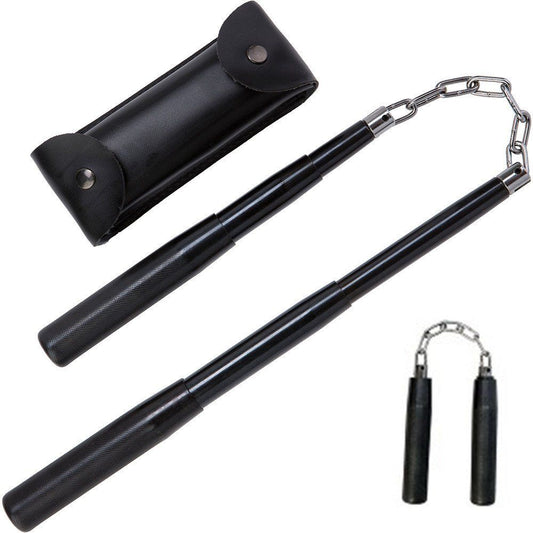 Telescopic Nunchuck Chuck 14 inch Steel - Black