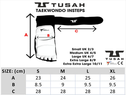 Tusah WT Taekwondo Instep Foot Sparring Guards