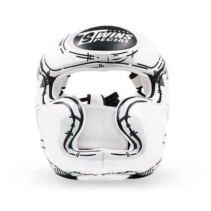 Twins HGL3 White Leather Sparring Comic Head Guard
