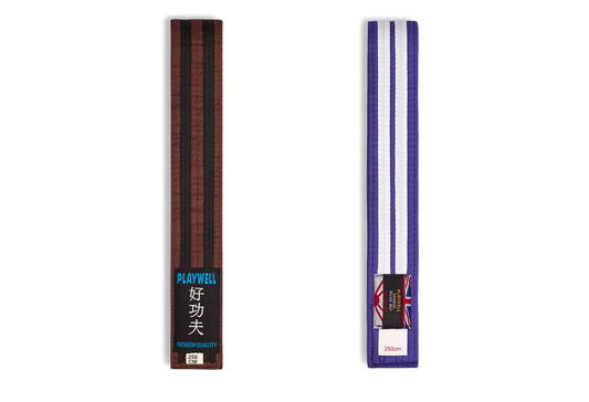Grading Belts With 2 Couloured Stripes