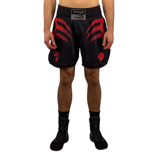 Venum x Mike Tyson Tiger Boxing Shorts - Deep Black/Intense Red