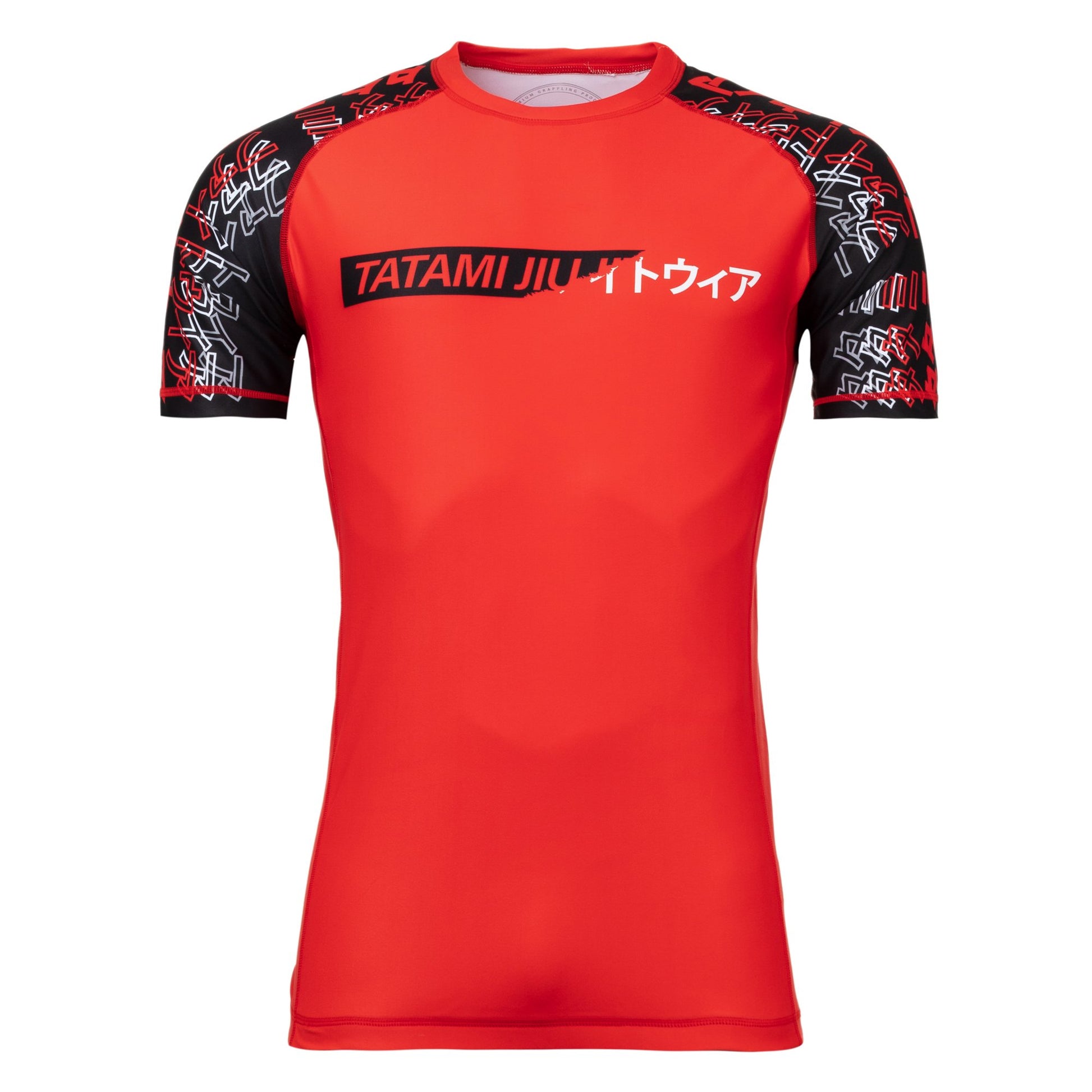 Tatami Mens No Gi  Uncover Short Sleeve Rash Guard - Red