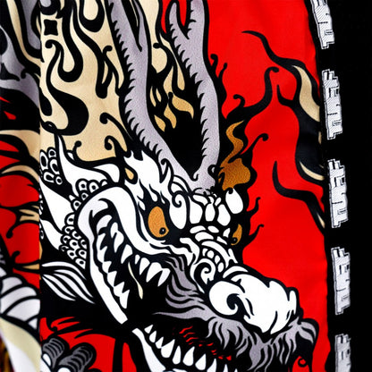 TUFF Retro Red Chinese Dragon Muay Thai Shorts