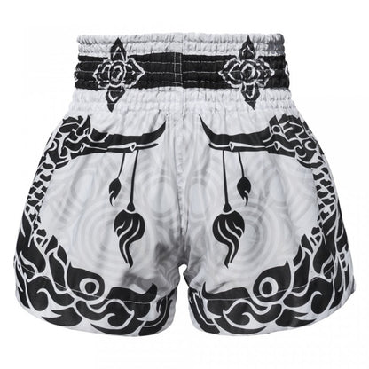 TUFF Traditional The Great Hongsa Muay Thai Shorts - White