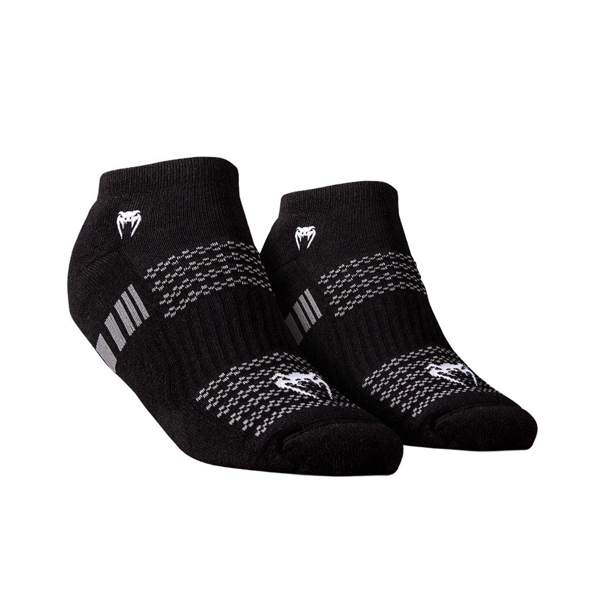 Venum Vector No-Show Socks 3 Pack - ( Large Size ) - Black/Grey