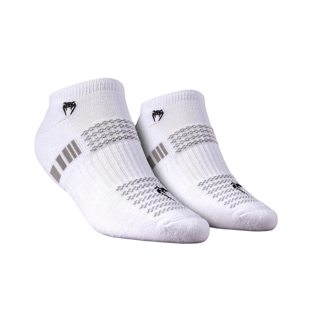 Venum Vector No-Show Socks 3 Pack - ( Large Size ) - White/Grey