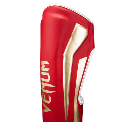 Venum Muay Thai Stand Up Elite Shin Guards - Red