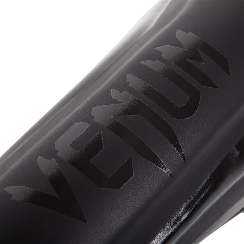 Venum Muay Thai Stand Up Elite Shin Guards - Black/Black