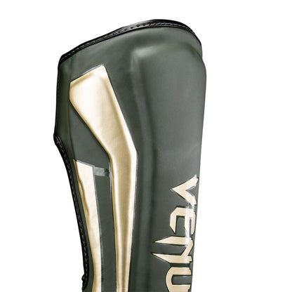 Venum Muay Thai Stand Up Elite Shin Guards - Khaki