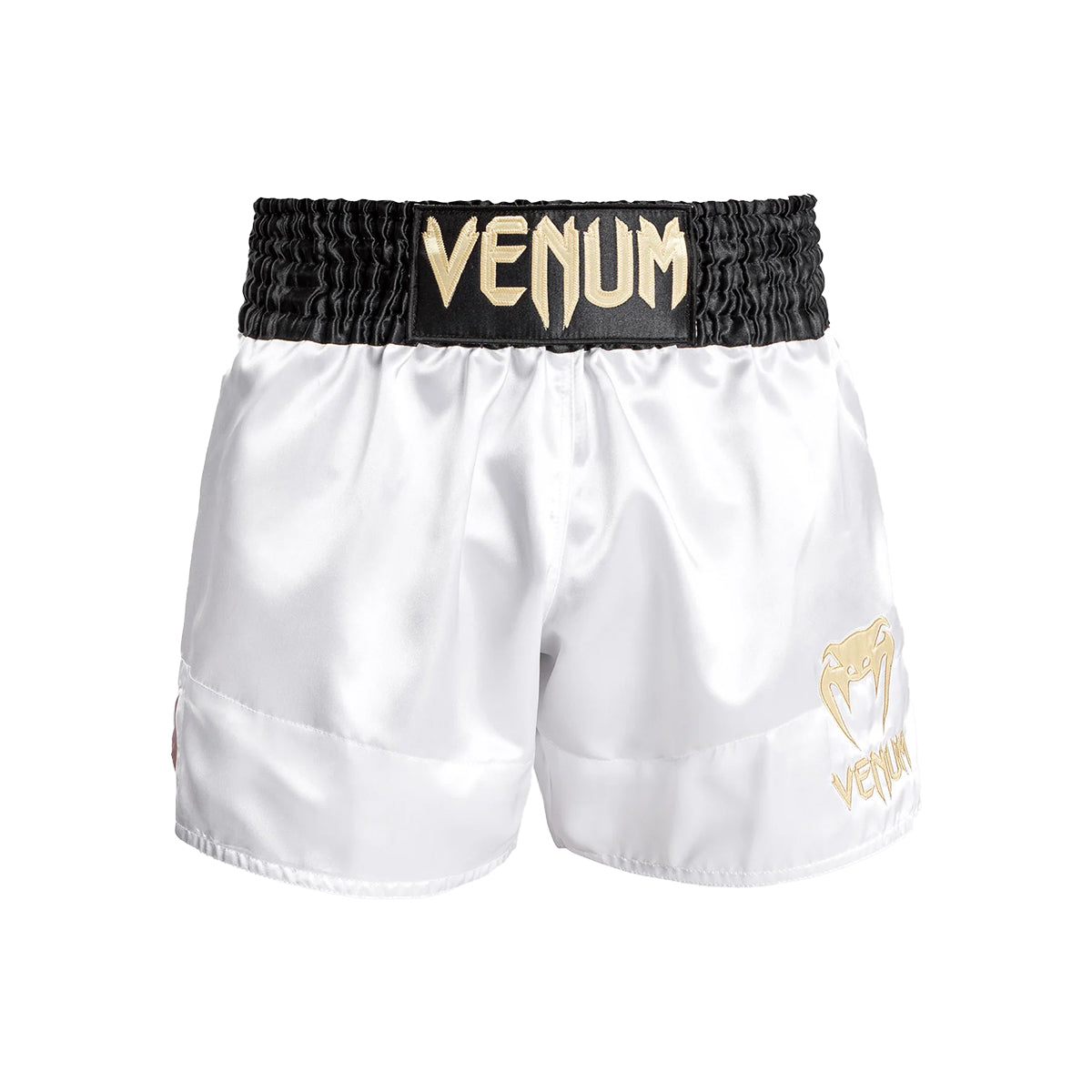 Venum Classic Muay Thai Shorts  -  Black/White/Gold