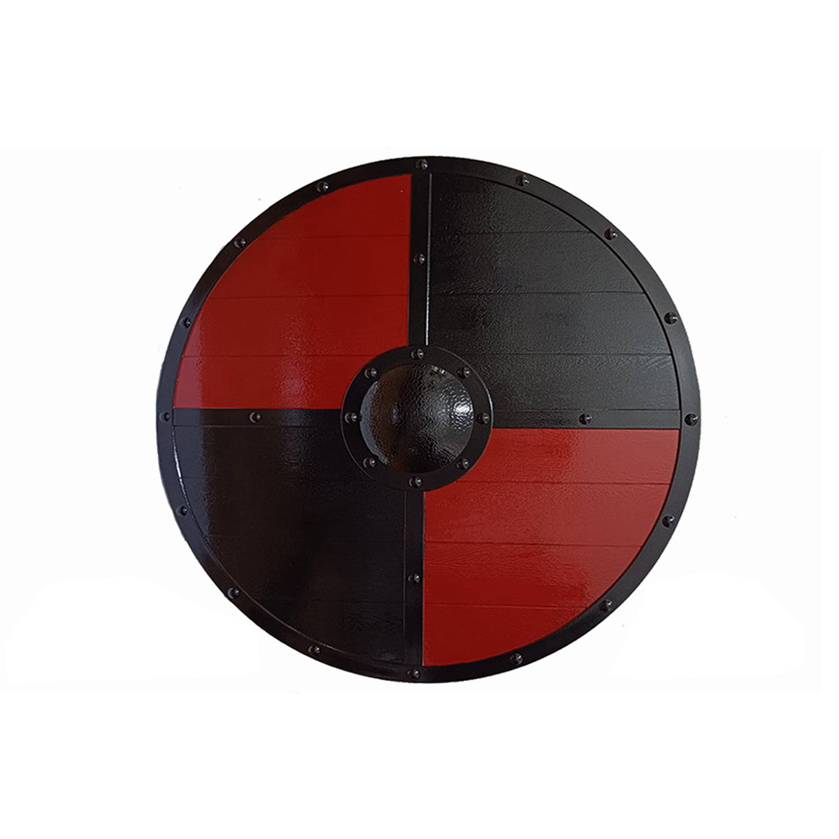 ABS Full Contact Viking Battle Weapons Shield - Black/Red  - PRE