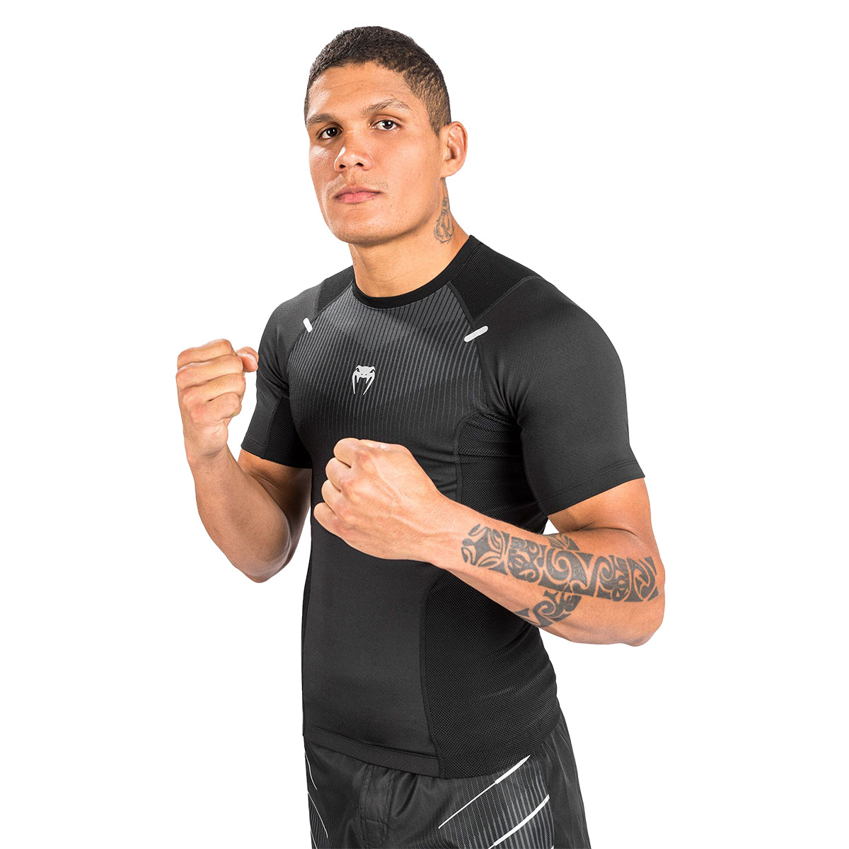 واقي من الطفح الجلدي المضغوط بأكمام قصيرة من Venum Biomecha MMA/Jiu Jitsu